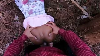 Lifting Up Stepdaughter Pink Dress To Nail Her Vagina Doggystyle