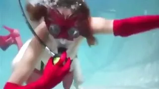 Red Mistress in Bondage (Underwater Sex)