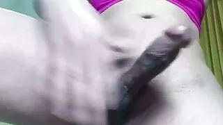 Hot ladyboy goodnight masturbation & cum