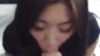 Asian girlfriend blowjob