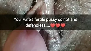 Your wife pussy so defenseless - i fuck and cum inside her