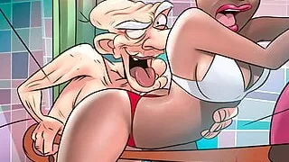 Giving the old man a bath - The Naughty Home