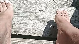 Negao360 My Black Male Feet in the Sun