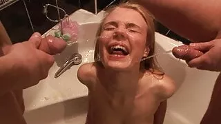 Pretty blonde has rough sex