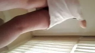 Naked Wife forgot to wear panties