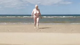 Wife walking to the sea