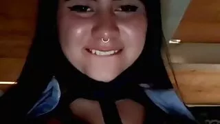 Girl in mart warehouse