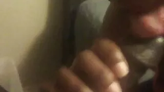 Ebony giving some nasty sloppy head