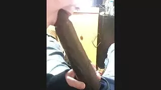 White whore sucks BBC