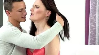 Big dick young guy drills old mom