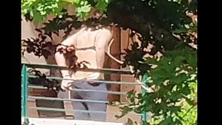 60y Horny Gilf thong show in quarantine