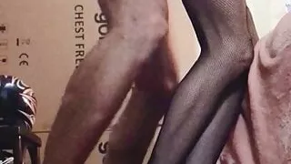 Tally Fuck And Cumshot in schwarzem Leder