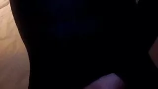 Mirror cumshot in lycra