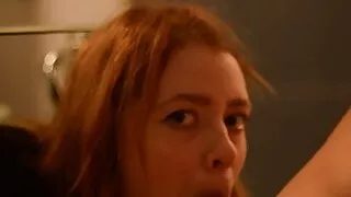 Teen Gives Blowjob on Her First Date Right in Restaurant