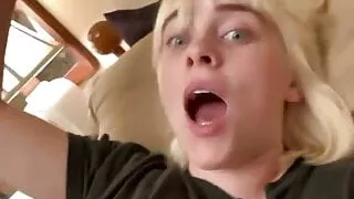 Billie bounce her huge tits on purpose