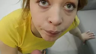 POV First Morning Cumshot - Beautiful Blowjob