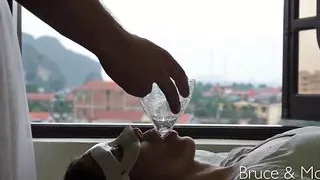 What an incredible piss swallower. Real bitter kind. No gag.