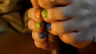 Cold Toes make for Hard Cum