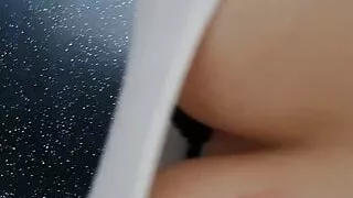 Korean slut fucking doggystyle with bouncing tits!!