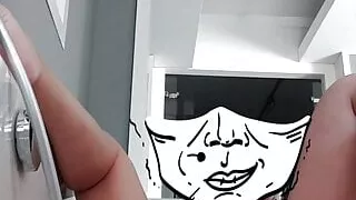 Julie's orgasm in the bathroom today