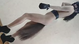 LittlePonnyBoy Sissy Training With Leather Harness