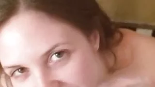 Cute Wife deep throating and sucking