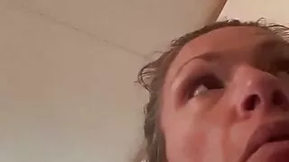 X playing with her self