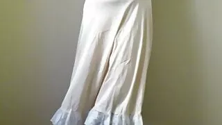Petticoat, panties and girdle pleasure