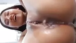 Asian anal creampie