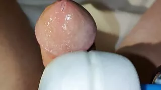 Close-Up With Hitachi Wand – Vibrating Cum Out Of My Dick 2