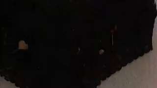 cumming in my girlfriend  black lollipop panties