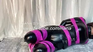 Tape hogtie get Orgasm by my girlfriend