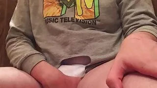 Slut  playing in her diaper