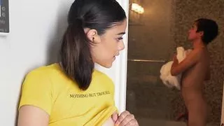 checking out stepsis pussyfucked in taboo trio with busty stepmom