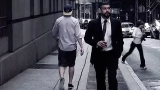 Three horny men have a buisness break