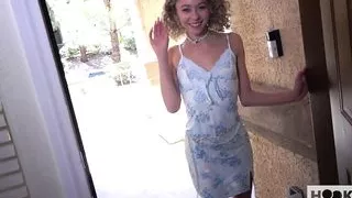 Skinny blonde teen Allie Addison goes on second date