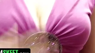 Horny Teen Flashes her Boobs In Bookstore