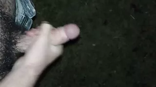 Masturbating after getting fucked in public