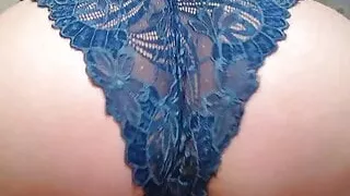 Curvy ass in fishnet panties