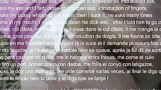 Teaser Strawberries candies ass eated flogged cock