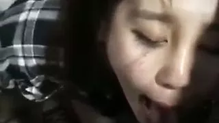 Chinese young women shot by mouth blast