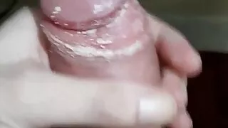 Thick hairy cheesy dick wanking