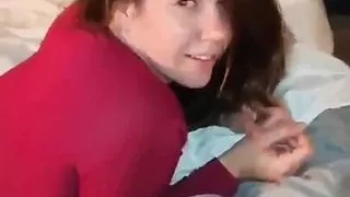 Husband prematurely cums on wife’s face