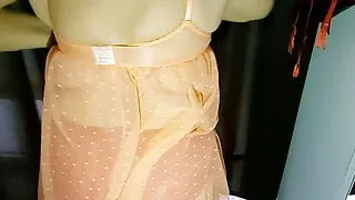 Mature beauty in a fitting room