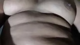 thick ebony girlfriend  fingers herself ferociously on my face