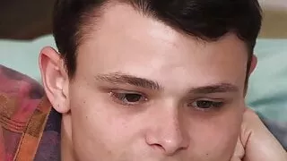 Tiny twink learns how to fuck his step dads tight hole