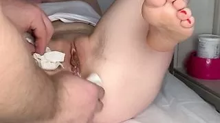 Europäischer Sex, Femdom, Handarbeit, Milfsex, Dusche, Ehefrau