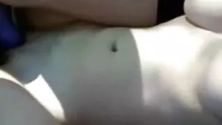 my naughty girlfriend  masturbates next to me driving