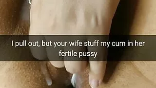 I pull out, but your wife stuffs all the cum in her pussy - Milky Mari