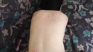 Catwoman fucks and gets cum on tits